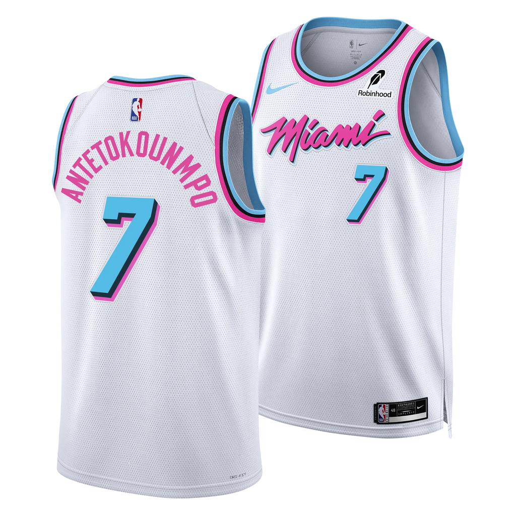 Jersey NBA Miami Heat Vice Edition Giannis Antetokounmpo