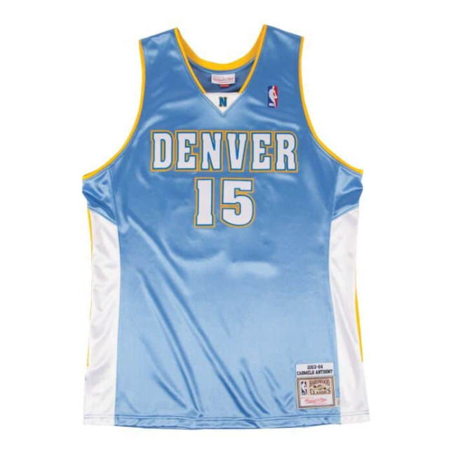Jersey Authentic Denver Nuggets Camelo Anthony 2003/04