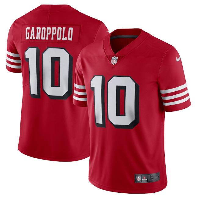 NFL San Francisco 49ers Vapor Limited Jersey Red Black