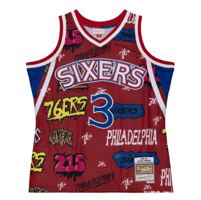 Jersey Swingman Slap Sicker Philadelphia 76ers Mitchell & Ness 1996/97
